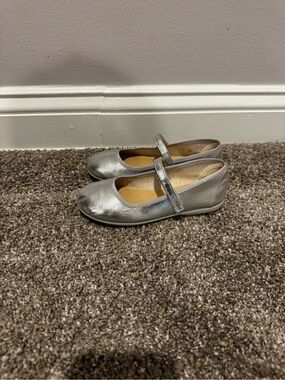 Kids Silver Mary Jane Dress Shoes